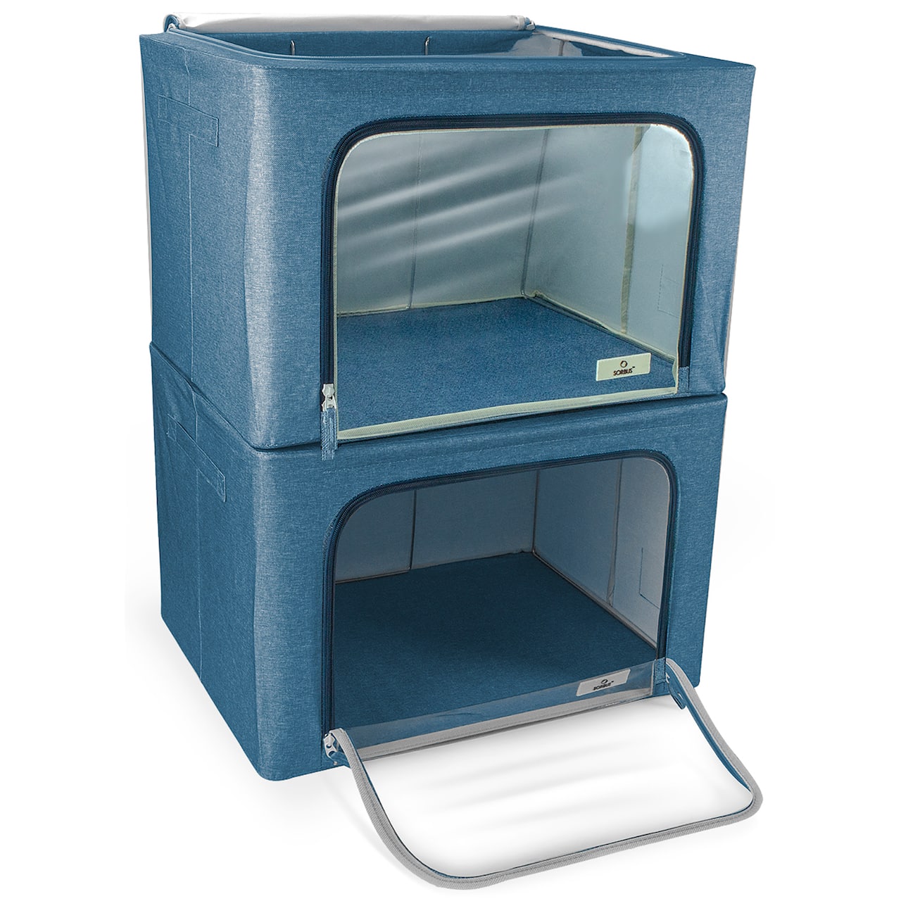 Sorbus Foldable & Stackable Storage Bags with Windows Set